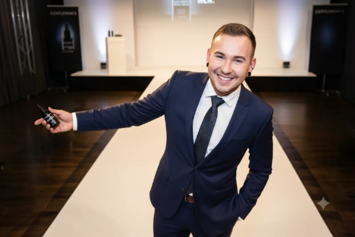 Lukas Wythe bei einer Produktpräsentation
