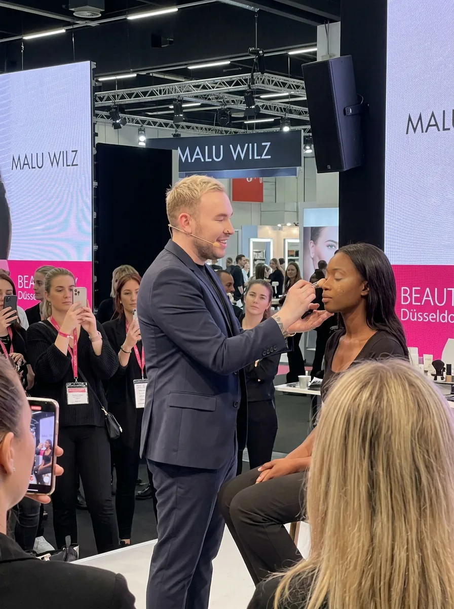 Lukas Wythe bei einer Live-Demo auf einer Messe